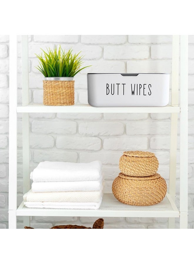 illikkuyax Flushable Butt Wipes Dispenser for Bathroom Toilet Wipes Container Nursery, Chic Bathroom Decor, 7.48"L x 5.12"W x 2.95"H - Image 3