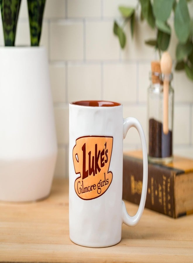 Silver Buffalo Gilmore Girls Luke's Diner Logo Wax Resist Ceramic Pottery Mug, 17 Ounces - Image 2