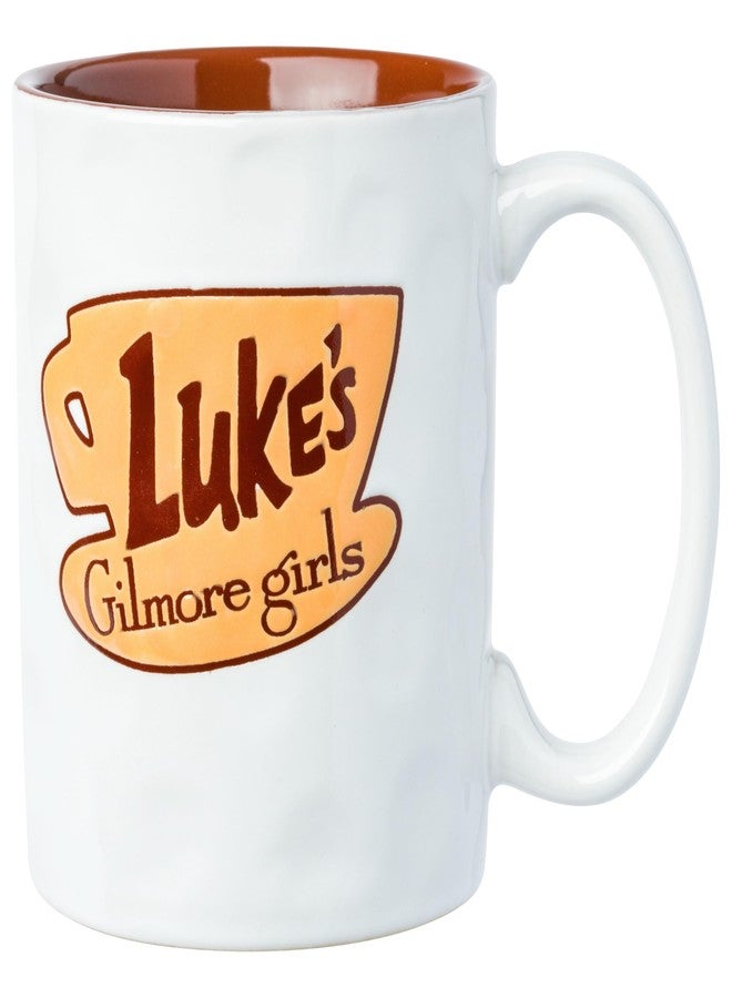 Silver Buffalo Gilmore Girls Luke's Diner Logo Wax Resist Ceramic Pottery Mug, 17 Ounces - Image 1
