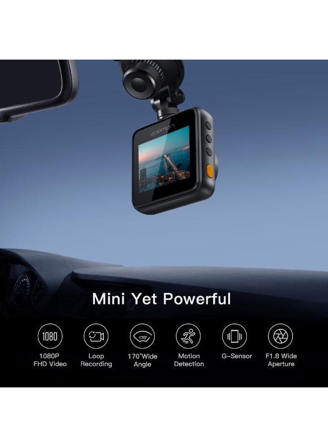Apeman C420 1080P Full HD Dash Cam - Night Vision Motion Detection - Image 4