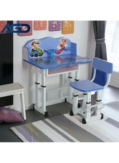 AGD Educational Kids Desk, Study Table and Adjustable Height Chair (Blue)  - Image 3