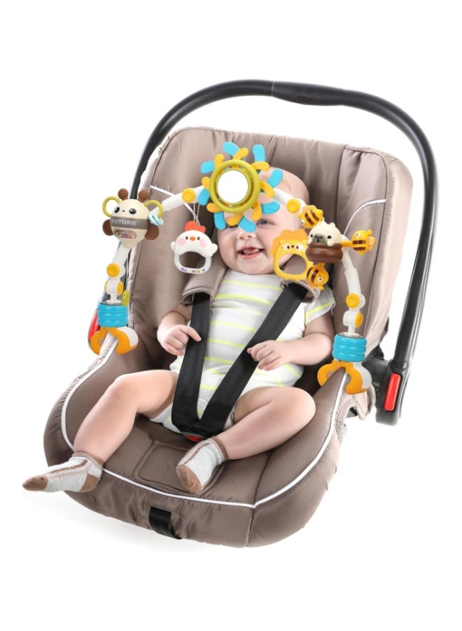 Caterbee Baby Bjorn Bouncer bar Toy, Pram Toy with Activity Travel Arch Bassinet Toys for Toddlers (Blue) - Image 2