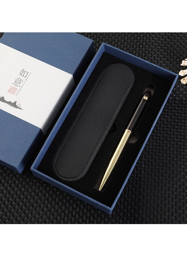 xozgdovg Sandalwood bookmark Gift Pen Set Creative Pen Flower Pear bookmark set 