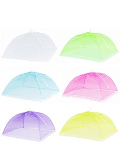Y&D 6 Piece Coloured Mesh Screen Food Cover Tents Multicolour  - Image 1