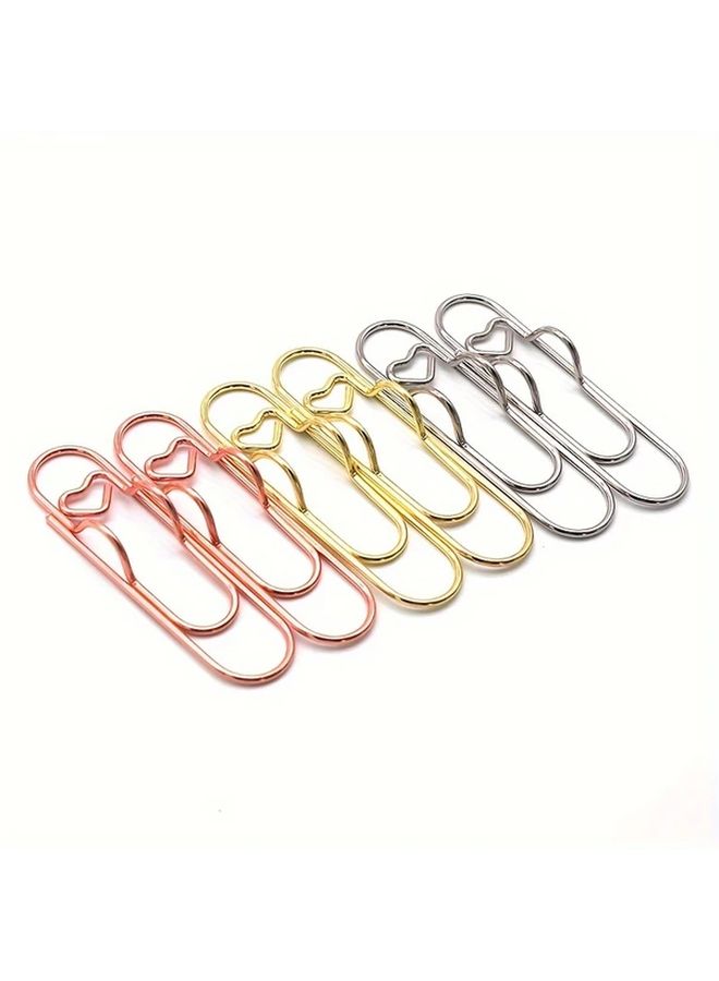 6pcs Multicolor Multifunctional Metal Pen Clip Set - Image 3