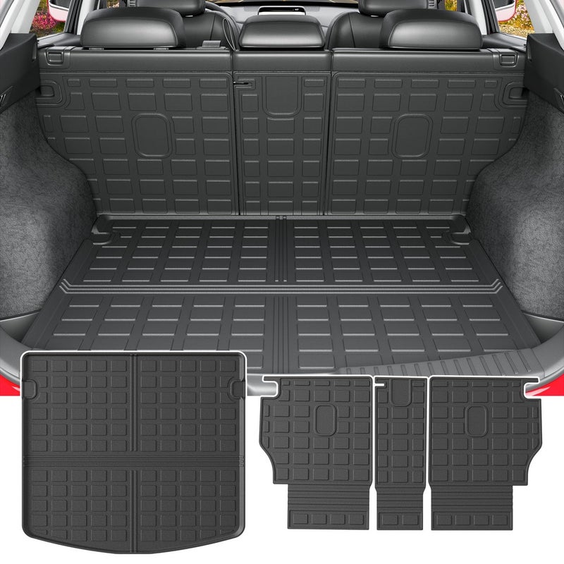 powoq Cargo Mat Compatible with 20232025 Mazda CX5 Trunk Mat TPE Cargo Liner Backrest Trunk Liner Replacement for Mazda CX5 2023 2024 2025 Accessories