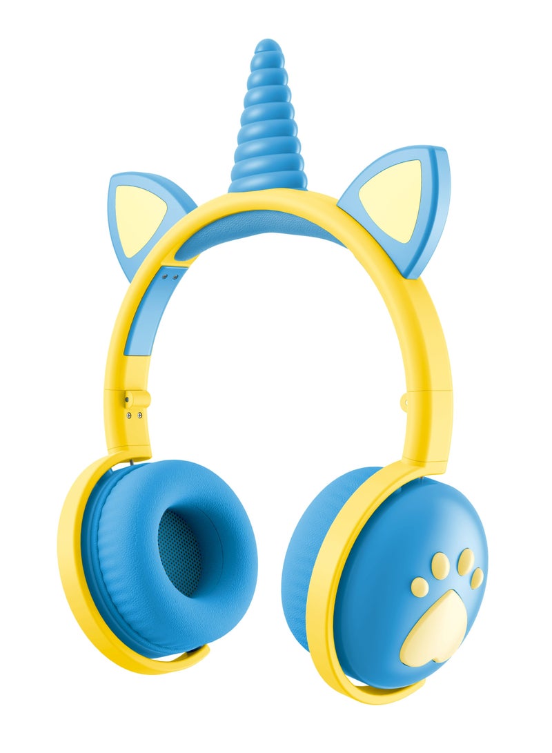 GULFLINK Bluetooth Wireless Headphones for Kids Teens Adults Blue - Image 1