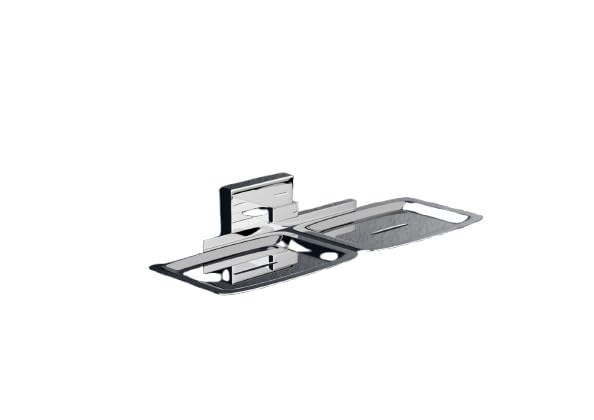 Cordial 304 Stainless Steel Double Soap Dish/Soap Stand/Bathroom Soap Holder/Bathroom Accessories (Crome, Pack of 1) - Image 1