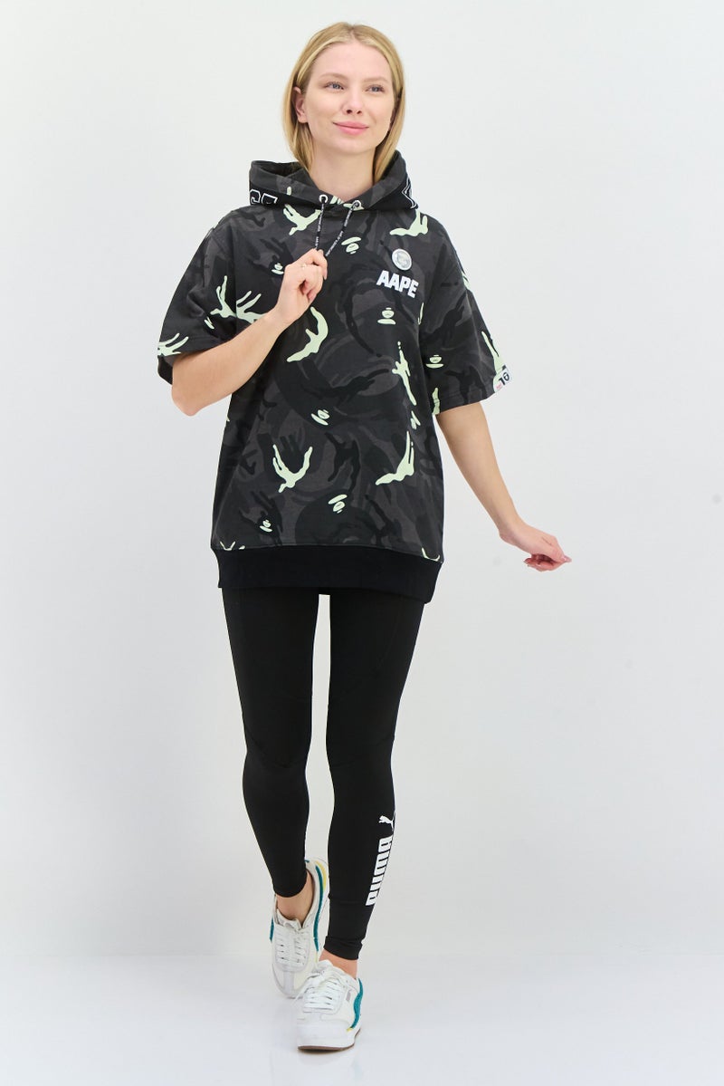 Aape By A Bathing Ape Women Allover Print Short Sleeves Hoodie, Multicolor - Image 4