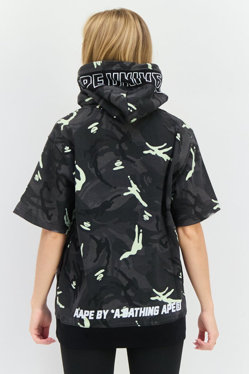 Aape By A Bathing Ape Women Allover Print Short Sleeves Hoodie, Multicolor - Image 3