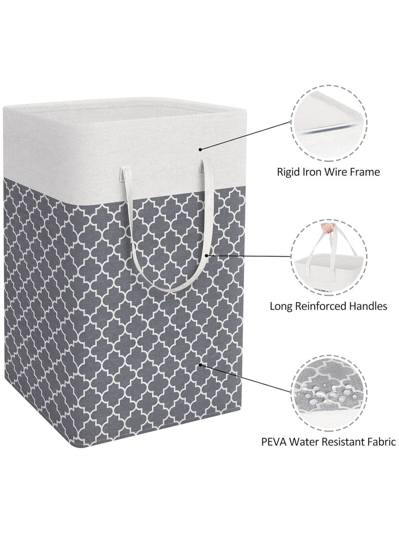 3-pack Laundry Hamper, 75L Collapsible Large Laundry Baskets with Easy Carry Handles, Freestanding Waterproof Clothes Hamper, Storage Basket for Toys Clothes, Laundry Organizer  - Image 2