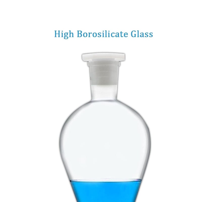 FSLAB Borosilicate Glass 1000ML Separating Funnel Heavy Wall Conical Separatory Funnel with 24/40 Joints and PTFE Stopcock Lab,Food,pear - 1L - Image 3
