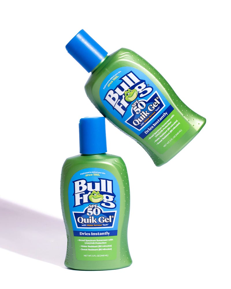 Bullfrog Quik Gel Sunscreen SPF 50 | Oxybenzone & Octinoxate Free | Broad Spectrum Moisturizing UVA/UVB, 5oz, 2 pack - Image 3