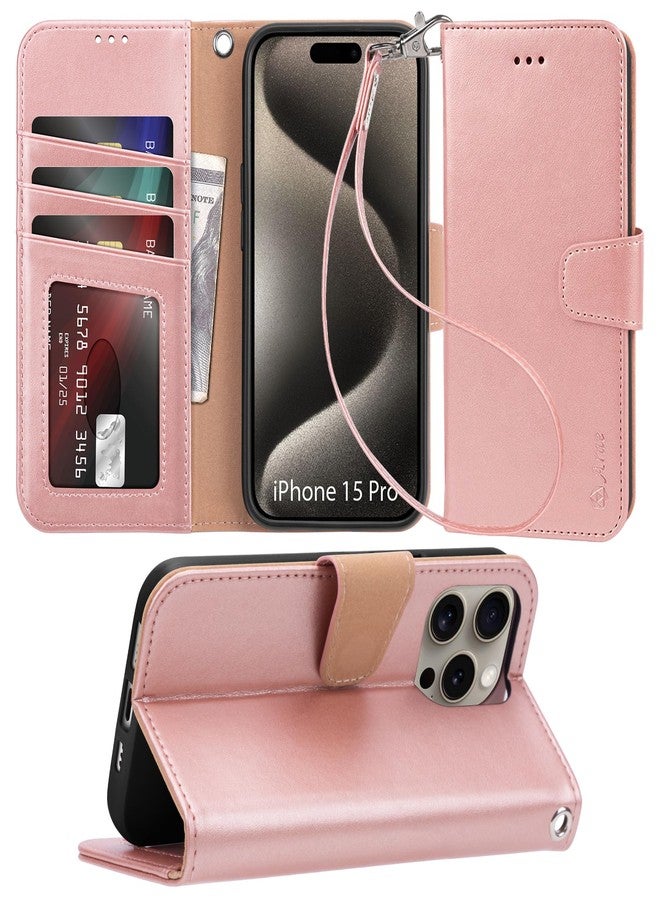 Arae iPhone 2023 Pro Case Notebook Type - Smartphone Case iPhone2023Pro [Horizontal Function with Strap and Card Pocket Lightweight] iPhone 2023 Pro 6.1 inch 2023 New Model Wallet Case Cover (iPhone - Image 1