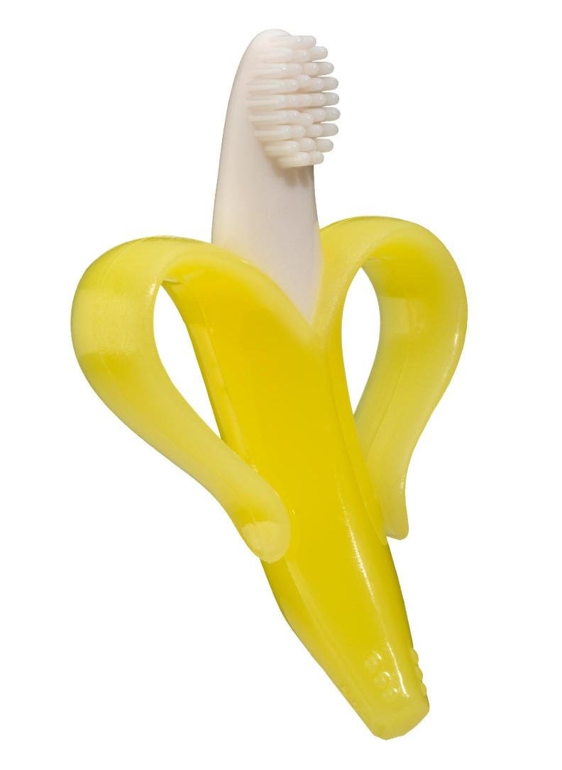 Baby Banana The Original Baby Banana Toothbrush Teether Toy, for Babies Infants Toddlers; USA Family-Owned Business; Teething Relief for Sore Gums, Massaging Soothing; Safest Food Grade Silicone  - Image 2