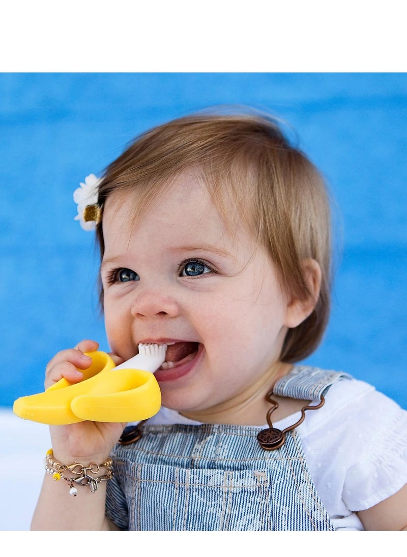 Baby Banana The Original Baby Banana Toothbrush Teether Toy, for Babies Infants Toddlers; USA Family-Owned Business; Teething Relief for Sore Gums, Massaging Soothing; Safest Food Grade Silicone  - Image 4