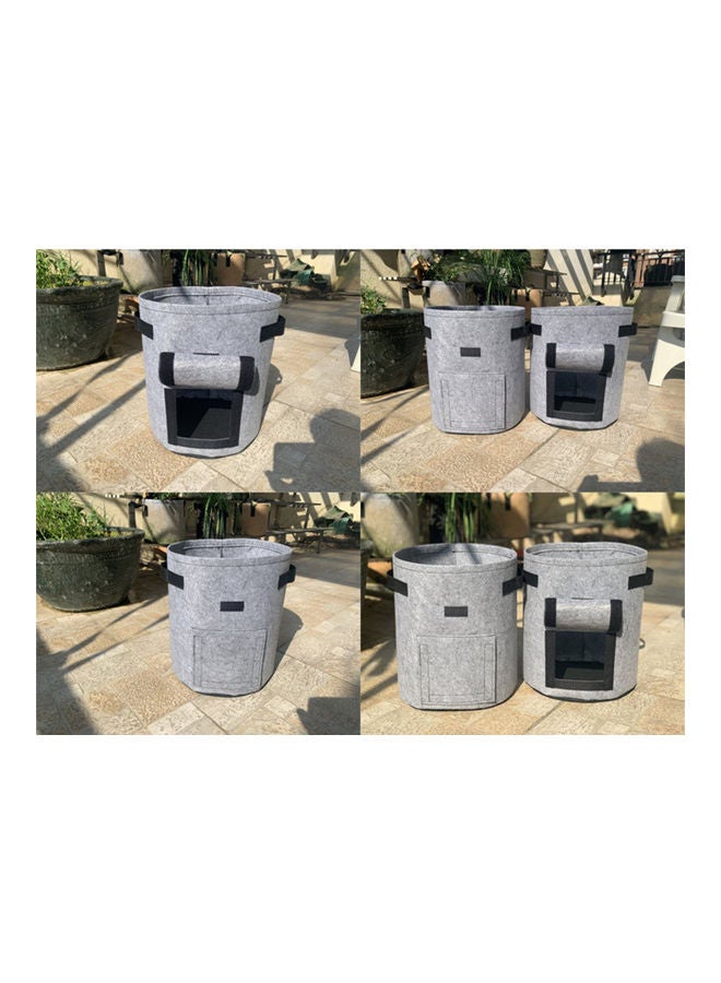 نيبمينينت حقيبة من القماش غير المنسوج جيد التهوية بسعة 4 جالون مع مقابض وغطاء قلاب رمادي 20 x 5 16سم - Image 4