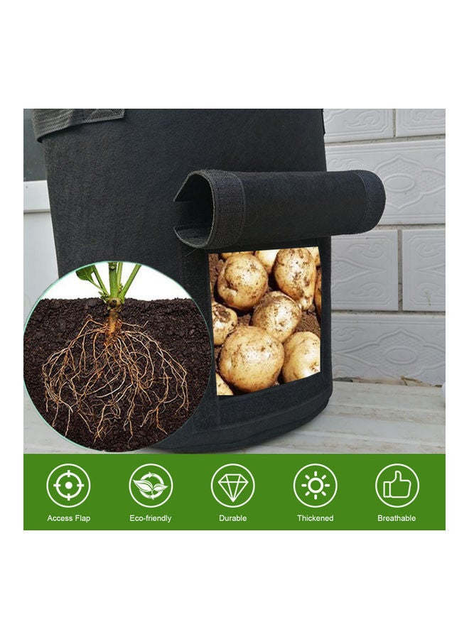 نيبمينينت حقيبة من القماش غير المنسوج جيد التهوية بسعة 4 جالون مع مقابض وغطاء قلاب رمادي 20 x 5 16سم - Image 3