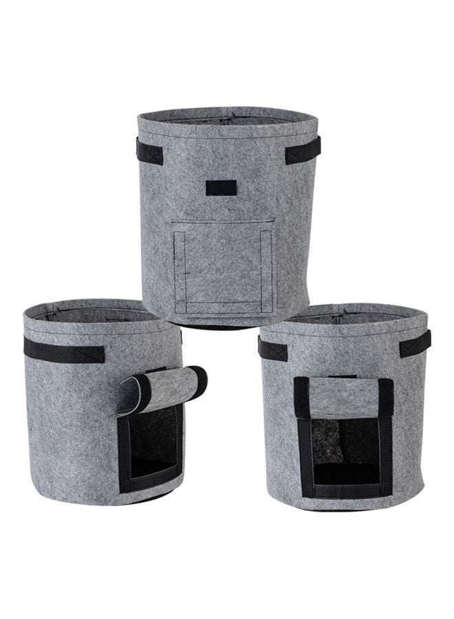 نيبمينينت حقيبة من القماش غير المنسوج جيد التهوية بسعة 4 جالون مع مقابض وغطاء قلاب رمادي 20 x 5 16سم - Image 5