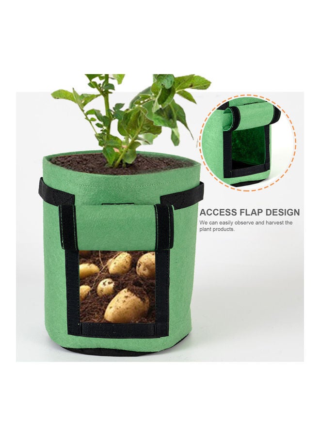 نيبمينينت حقيبة من القماش غير المنسوج جيد التهوية بسعة 4 جالون مع مقابض وغطاء قلاب رمادي 20 x 5 16سم - Image 2