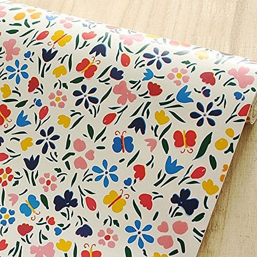 Yifely SimpleLife4U Colorful Butterfly Floral Contact Paper Peel & Stick Shelf Liner 17.7 Inch By 9.8 Feet - Image 1
