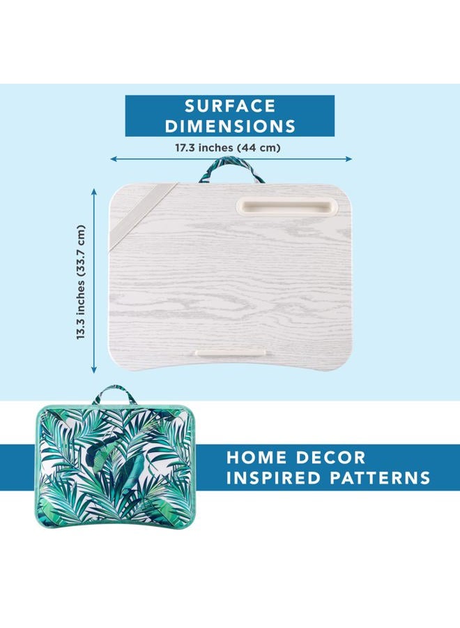 LapGear Designer Lap Desk with Phone Holder and Device Ledge - Tropical Palm Leaves - Fits up to 15.6 Inch Laptops - Style No. 45427 - Image 5
