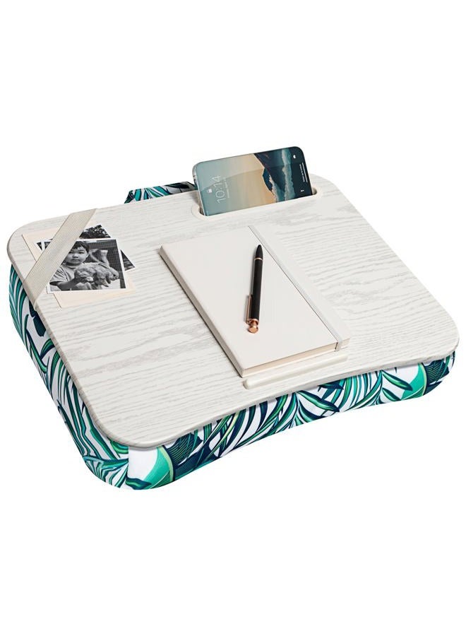 LapGear Designer Lap Desk with Phone Holder and Device Ledge - Tropical Palm Leaves - Fits up to 15.6 Inch Laptops - Style No. 45427 - Image 1