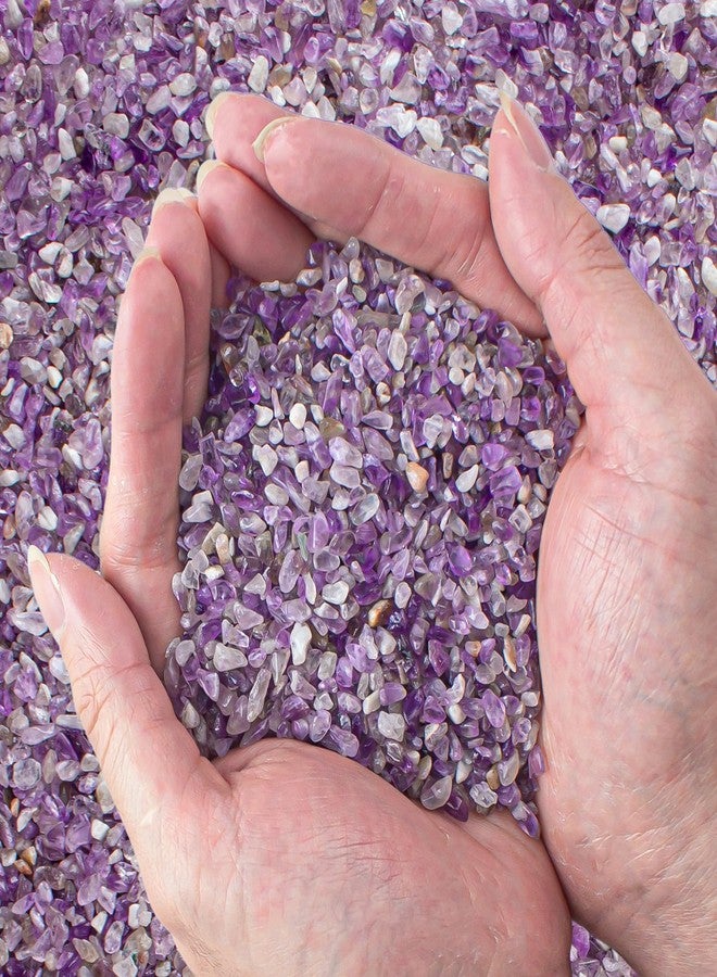 EZEELAI 3 Lb Amethyst Crushed Stones Quartz Crystals Chips Bulk, Natural Tumbled Healing Stones for Decorative Fish Tank Vase Fillers Aquarium Gravel Rocks - Image 1