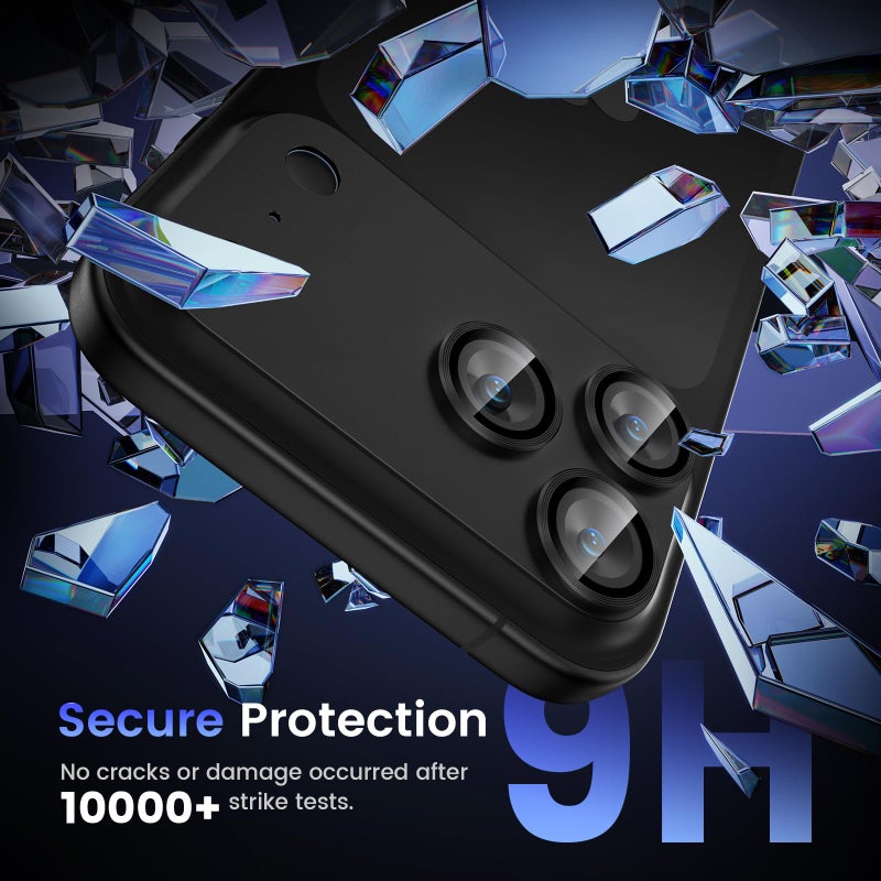 Tensea for iPhone 17 Pro Camera Lens Protector, Metal Aluminum Alloy Tempered Glass Cover Camera Screen Protector Accessories, Case Friendly - Image 5