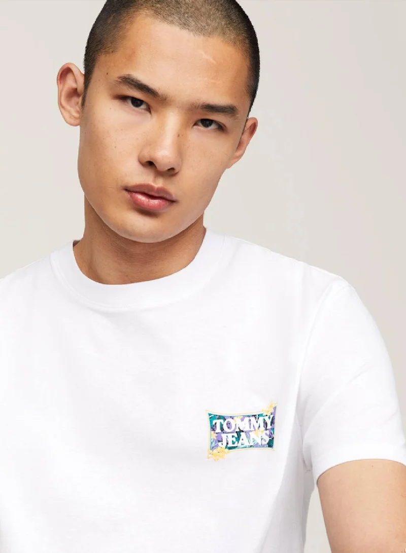 TOMMY JEANS Floral Logo Back Graphic T-Shirt