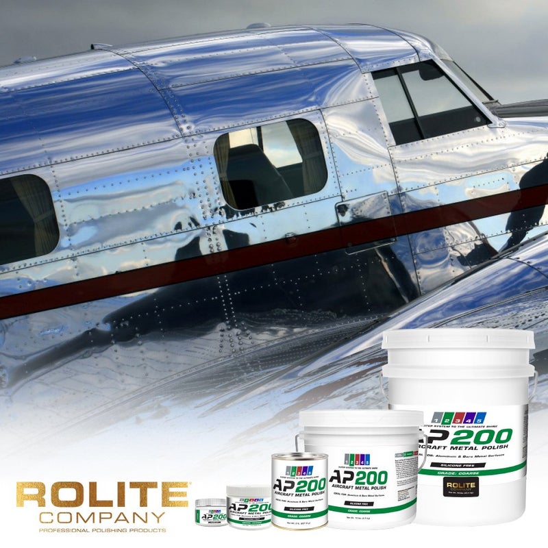 Rolite AP200 تلميع معادن الطائرات (4.5 أوقية) - خشن - لأسطح ألمنيوم الطائرات والمعادن العارية، والأعمال اللامعة، والحواف الأمامية - يلبي متطلبات بوينج وإيرباص - تناثر ضئيل - رائحة خفيفة - Image 3