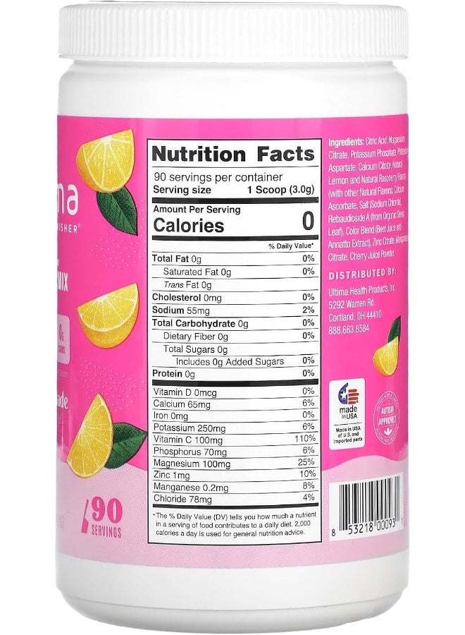 Ultima Replenisher Hydration Electrolyte Powder- 90 Servings- Keto & Sugar Free- Feel Replenished, Revitalized- Naturally Sweetened- Non- Gmo & Vegan Electrolyte Drink Mix- Pink Lemonade - Image 2