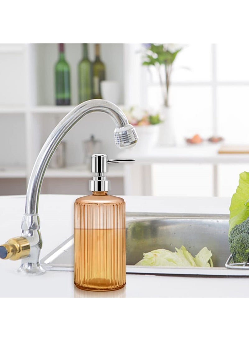 Barakah Glass Soap Dispensers, 17 Oz Versatile Lotion and Liquid Soap Dispenser with Pump for Bathroom, Countertop, Kitchen and Laundry Room - Image 4