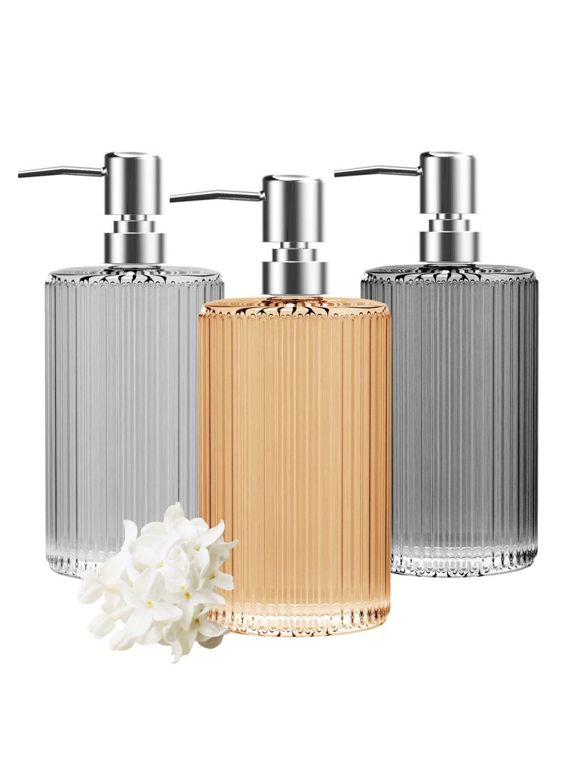 Barakah Glass Soap Dispensers, 17 Oz Versatile Lotion and Liquid Soap Dispenser with Pump for Bathroom, Countertop, Kitchen and Laundry Room - Image 1