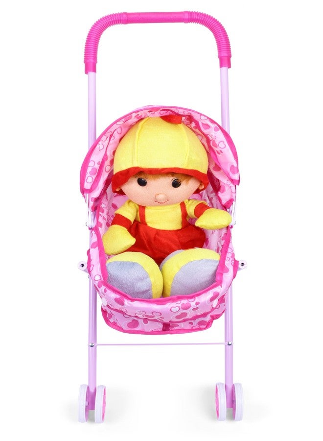 Ramson India Kid New Toy Set Toys Baby Doll Mini Stroller Real Stroller for Girls Doll Stroller - Pink - Image 2