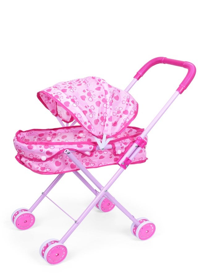 Ramson India Kid New Toy Set Toys Baby Doll Mini Stroller Real Stroller for Girls Doll Stroller - Pink - Image 3