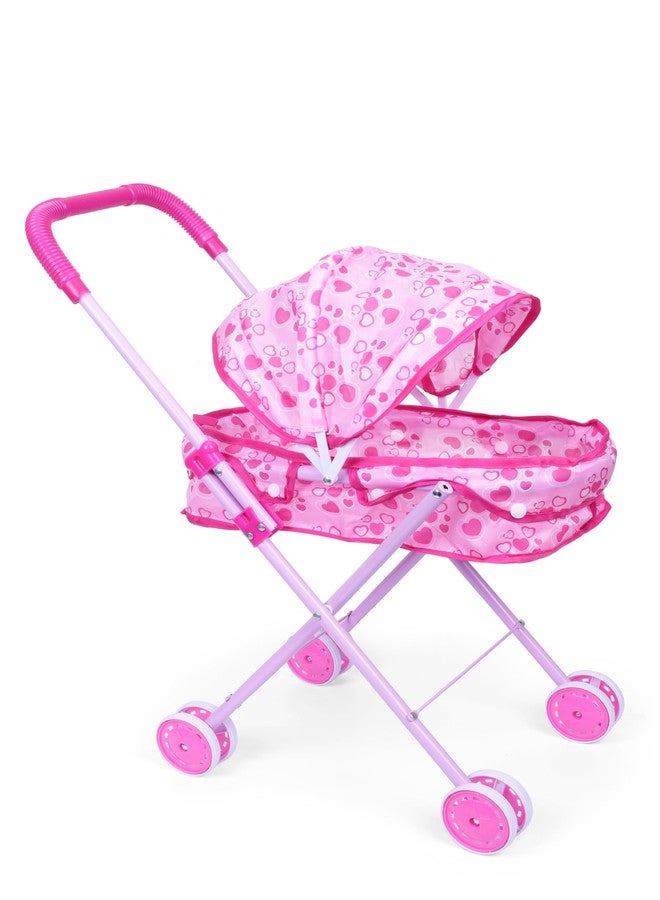 Ramson India Kid New Toy Set Toys Baby Doll Mini Stroller Real Stroller for Girls Doll Stroller - Pink - Image 4