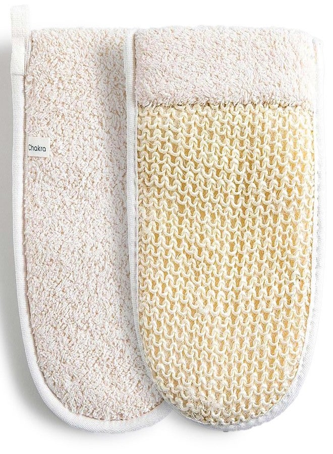 Chakra Fiber Exfoliating Hand Mitt - Scrub Glove for Deep Skin Exfoliation, Essential Bath and Shower Accessory - Image 1