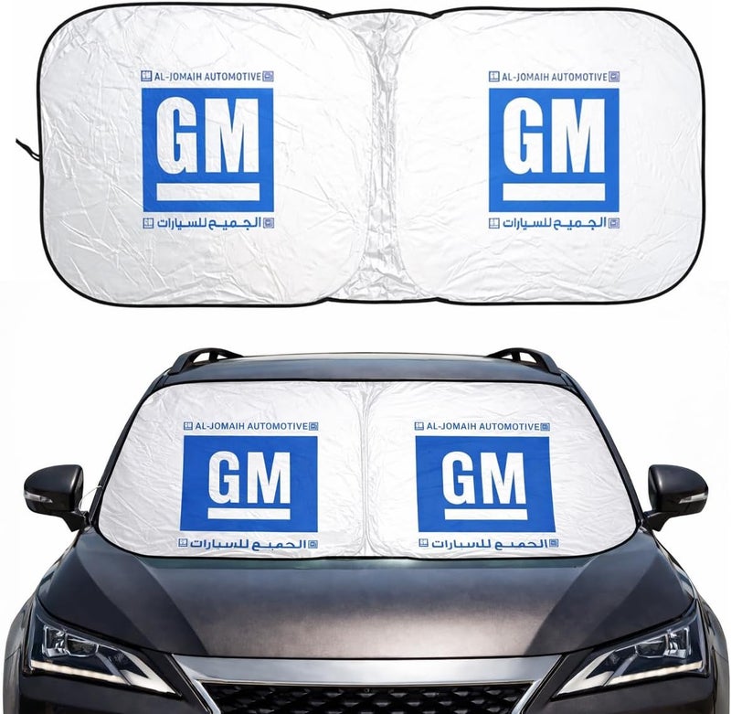 GM Car Windshield Sunshade Foldable Front Glass Cover 150 × 75 cm Reflective Heat Insulation UV Protection Interior Cooling Shield for Sedan SUV - Image 1
