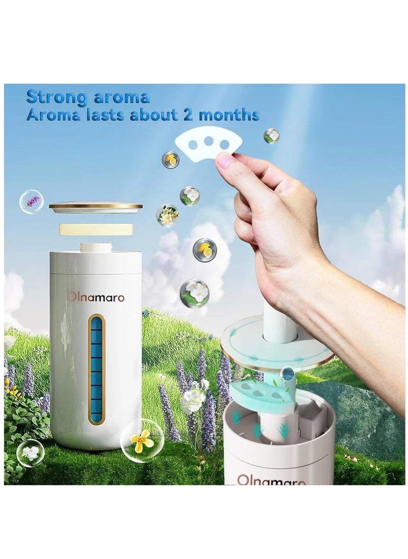 SYOSI - Toilet Brush with Aromatherapy Disposable Toilet Brush Suitable for Toilet Hard to Clean Areas With 16 Toilet Brush Replacement Heads Ocean Lavender Scent Toilet Brush - Image 1