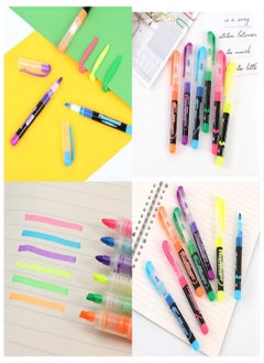 KASTWAVE Highlighters 12Pcs Neon Colors Chisel Tip Marker Pen for Highlight Art Pen Greeting Card Gift Card Writing Drawing Pens for Journaling Note Taking College Preppy School Supplies 6 Colors  - Image 3