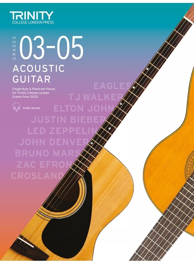 Trinity College London Acoustic Guitar Exam Pieces 2020–2023: Grades 3–5: Fingerstyle & Plectrum Pieces for Trinity College London Exams 2020–2023  - Image 1