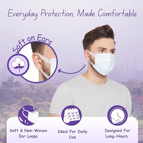 Romsons Dispo Guard 3 Ply Disposable Mask With Softest Non-Woven Fabric (Pack of 6) 300 Pieces - Image 4