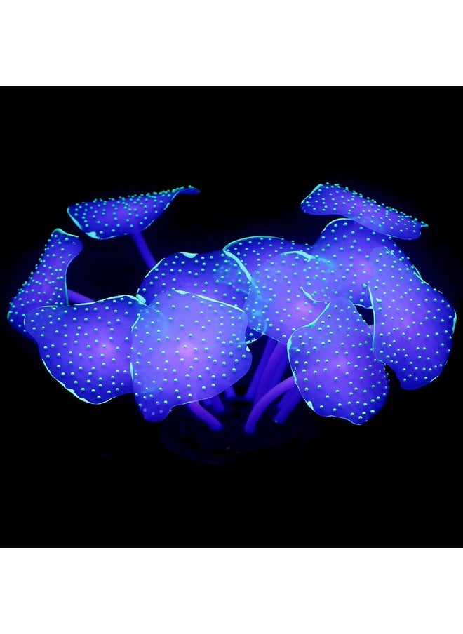 Uniclife Uniclife Silicone Coral Plant Decorations Glowing Artificial Ornament for Fish Tank Aquarium, Green, Ball Shape  - Image 1