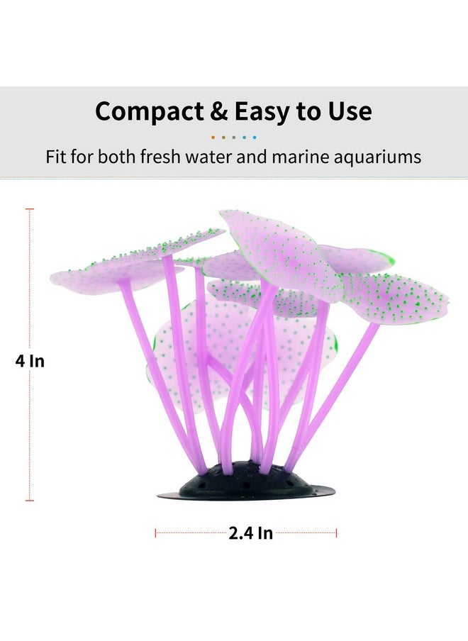 Uniclife Uniclife Silicone Coral Plant Decorations Glowing Artificial Ornament for Fish Tank Aquarium, Green, Ball Shape  - Image 5