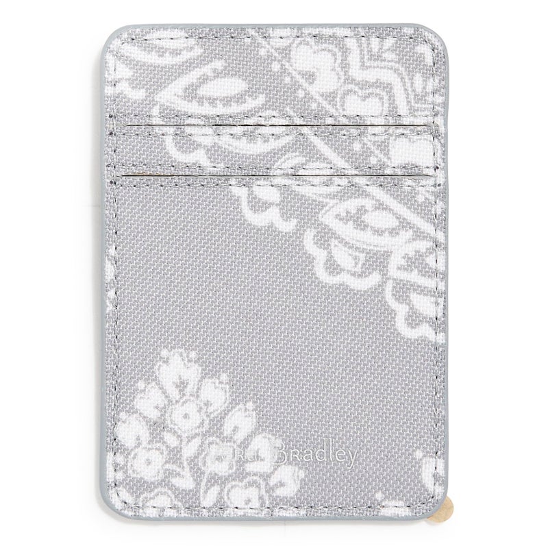 Vera Bradley Adhesive Phone Wallet Stick On, Cloud Gray Paisley, One Size - Image 1