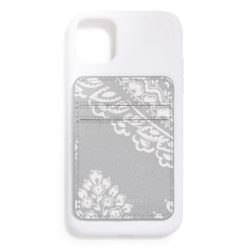Vera Bradley Adhesive Phone Wallet Stick On, Cloud Gray Paisley, One Size - Image 3