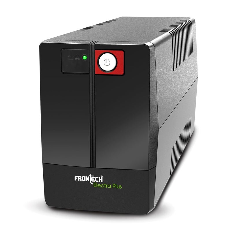 FRONTECH UPS إلكترا بلس 600VA/360W، نظام إمداد الطاقة غير المنقطع، بطارية خالية من الصيانة، مؤشر LED، احتياطي الطاقة وحماية لأجهزة الكمبيوتر المكتبية والمنزلية والإلكترونيات الأخرى، (2564) - Image 1