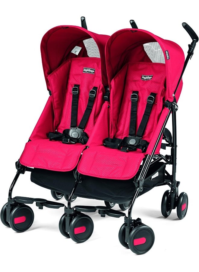 Peg Perego عربة أطفال بيغ بيريجو بليكو ميني توين، أحمر مود - Image 1