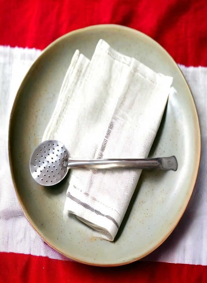 Garden Of Arts ملعقة قلي من الفولاذ المقاوم للصدأ من جاردن أوف آرتس / مصفاة / مصفاة عميقة لقلي البوري / الخضار / الطهي 1 قطعة - Image 2